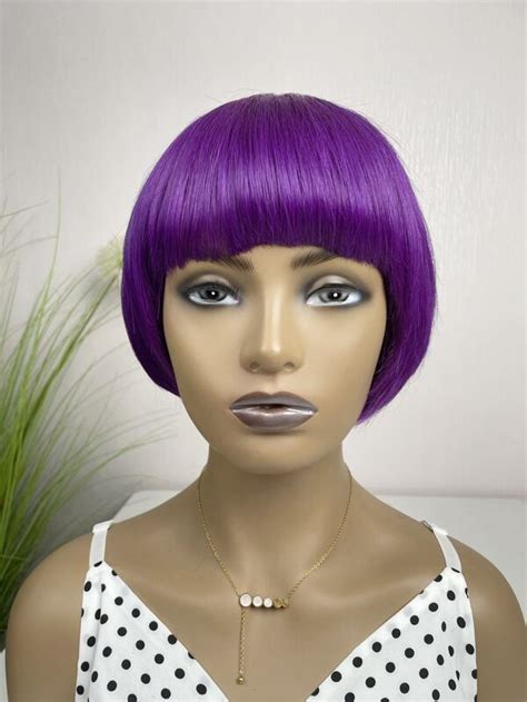 purple wig human hair|purple wig male.